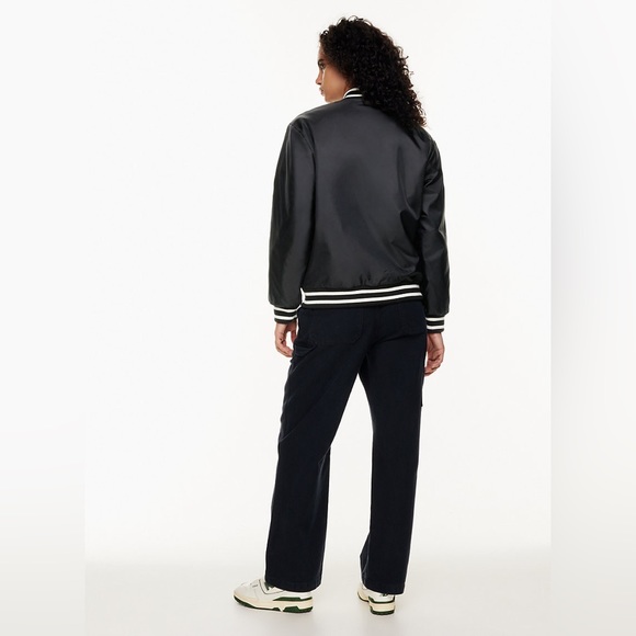 ARITZIA TNA Stadium Jacket Varsity-Inspired Bomber Jacket Black Size L - Picture 3 of 14